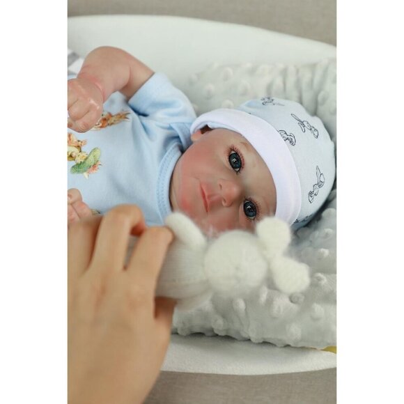 🆕 Brand New - 17-Inch Realistic Newborn Boy Soft Cloth Body Reborn Baby Doll - Picture 7 of 8